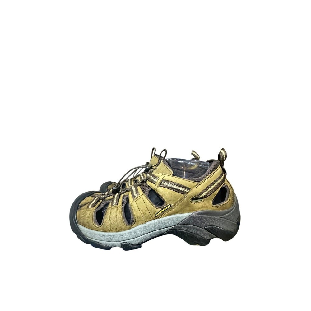 Keen Arroyo II Mens Beige Leather Waterproof Hiking Sandals Shoes Size 10.5